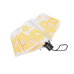 Beautiful flower print manual open three folding umbrella